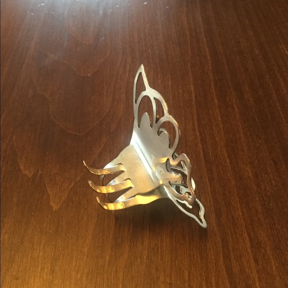 Mexican silver butterfly hair clip